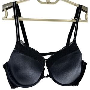PINK Victorias Secret Womens Bra Size 36C Black Underwire Date Tee Shirt